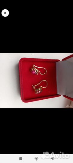 Серьги золотые 583 СССР