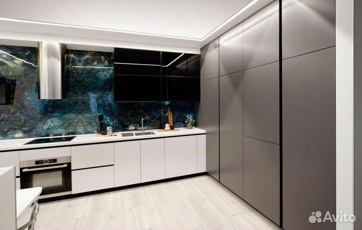 Угловой кухонный гарнитур современный