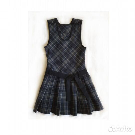 Сарафан школьный синий (рост 122-128)