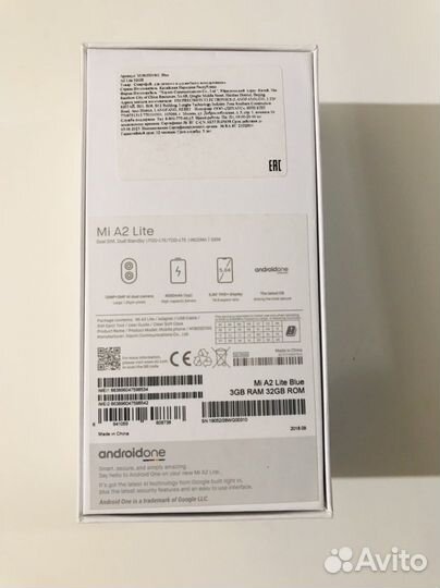 Коробка от Xiaomi Mi A2 Lite
