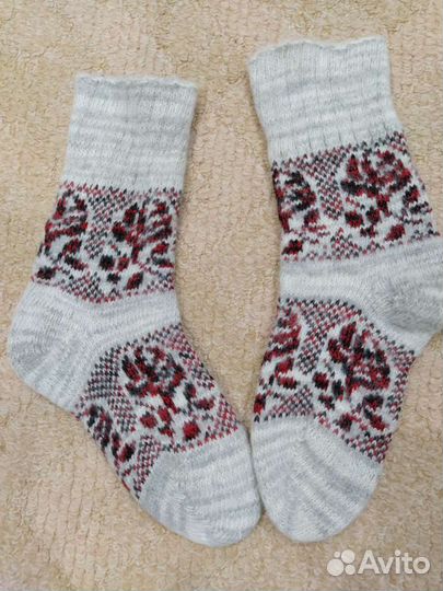 Носки вязаные шерстяные