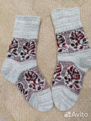 Носки вязаные шерстяные
