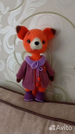 Мягкая игрушка ручной работы лисичка