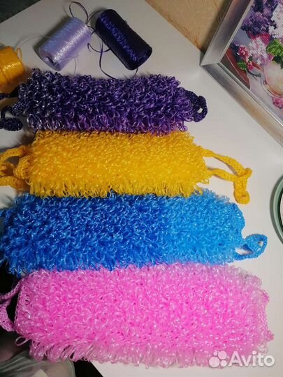 Мочалка ручной работы (вязки)