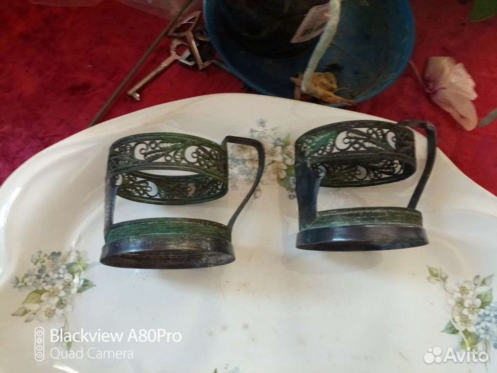 Подстаканники медные с клеймом