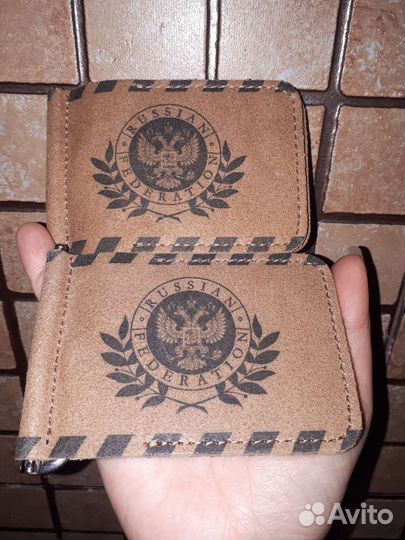 Зажим для денег новый кожа