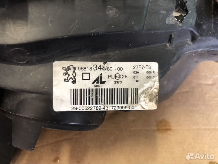 Фара левая peugeot 307