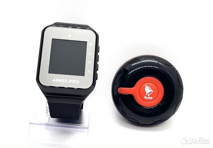 Влагозащищенная кнопка вызова официанта и часы