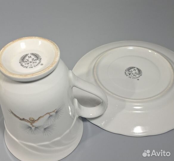 Чайная пара Шишки, фарфор, Китай