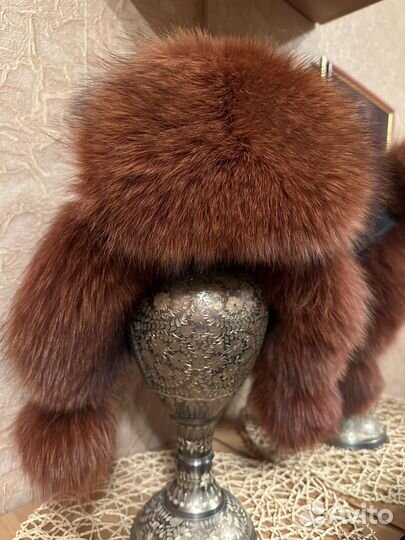 Шапка-ушанка из песца