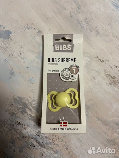 Соска-пустышка Bibs Supreme цвет Sunshine желтый 0