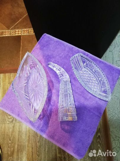 Хрусталь вазы, салатники, ладьи, рюмки