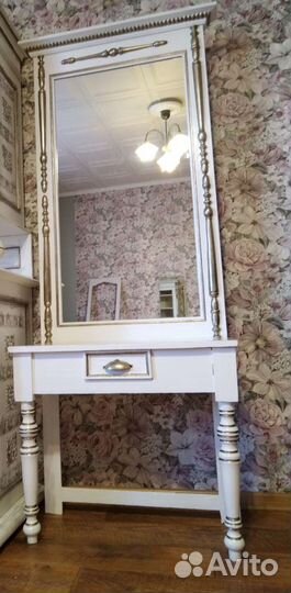 Антикварное старинное трюмо трельяж зеркало