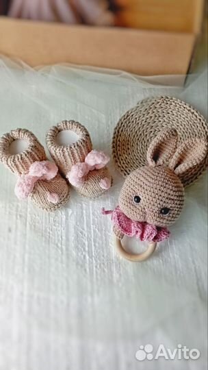 Вязаные детские пинетки/ носочки
