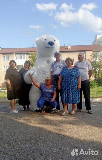 Поздравление от белого мишки и мишки Тедди