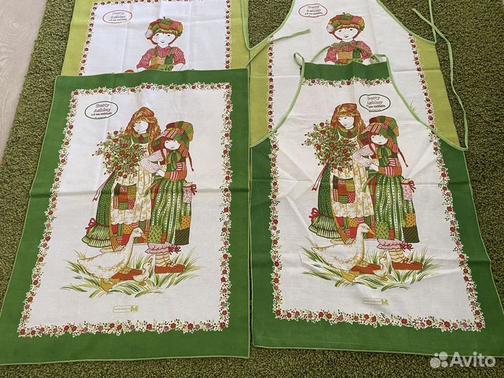 Кухонные полотенца, фартук, скатерть