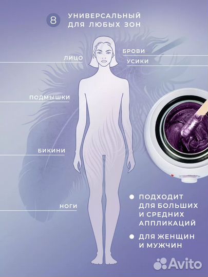 Воск для депиляции в гранулах AnyWax 1кг Film Viol