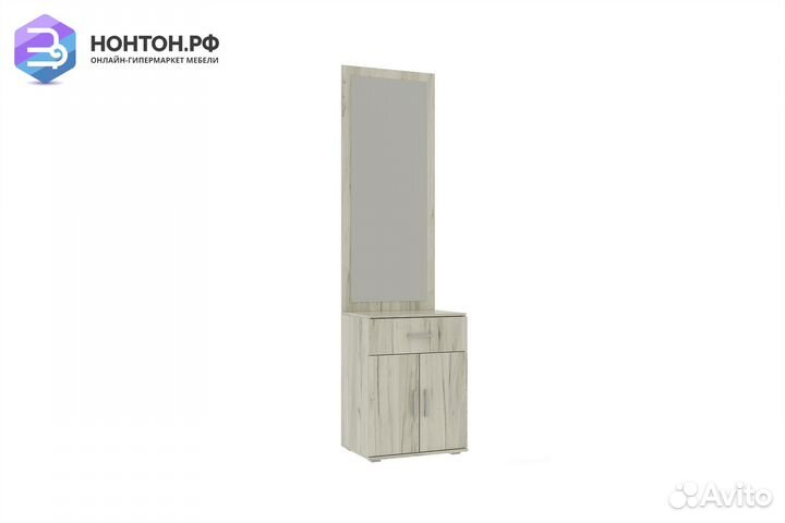 Прихожая с зеркалом Ева NEW дуб крафт белый