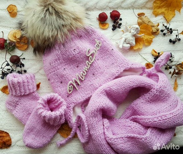 Шапочки на детей ручной раб mamasvet