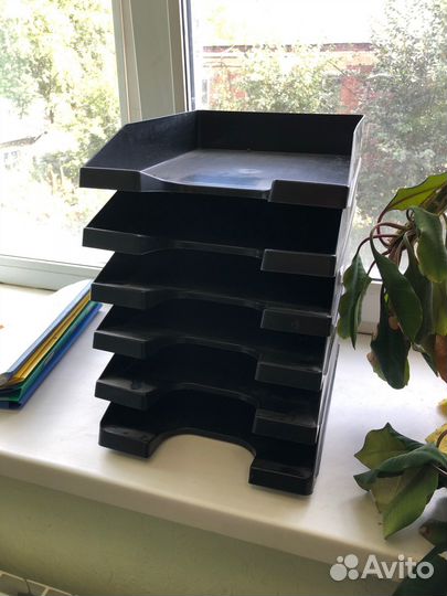 Лоток для бумаг горизонтальный черный