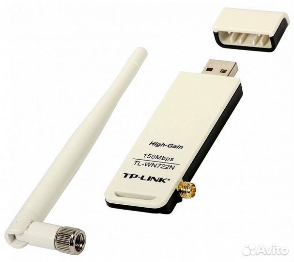 Wi-Fi адаптер TP-Link TL-WN722N, белый