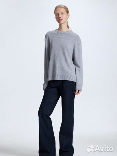 Свитер из шерсти и кашемира lime M новый