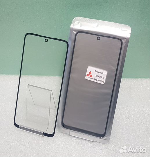 Стекло + OCA для Xiaomi Redmi 10 (черный)