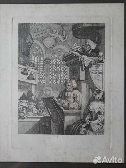 Гравюра 19 век Hogarh William