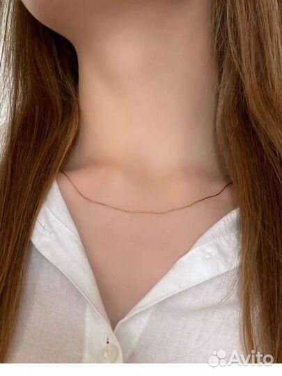 Новая серебряная цепочка 925, 45 см с позолотой