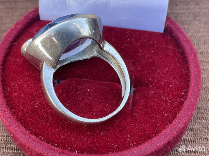 Серебряное кольцо, перстень крупный