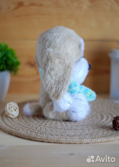 Вязаная игрушка Собака ручной работы