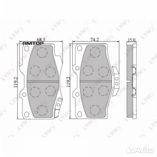 Lynxauto BD-7501 Колодки тормозные дисковые lynxau