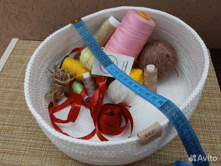 Корзина для хранения из шнура (из джута) подарок