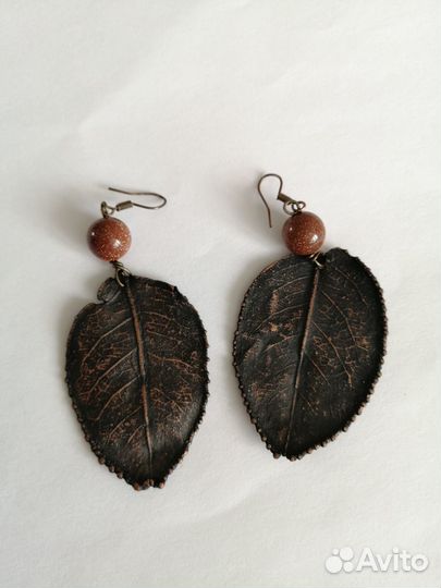 Медные серьги