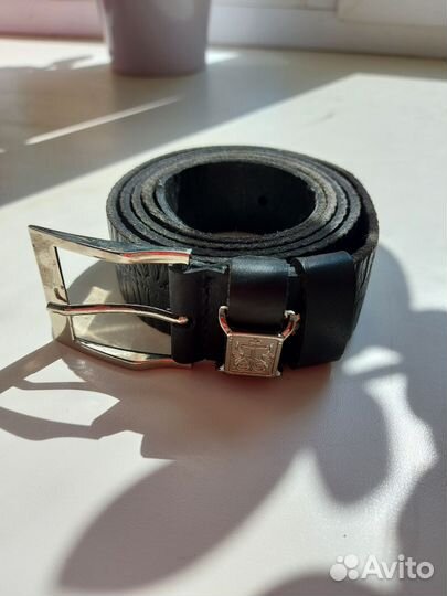 Ремень с молитвой, пряжка крест