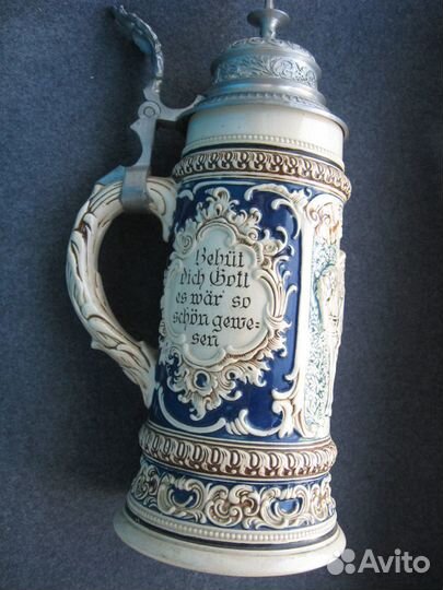 Пивная кружка антикварная Густав Тинвибель