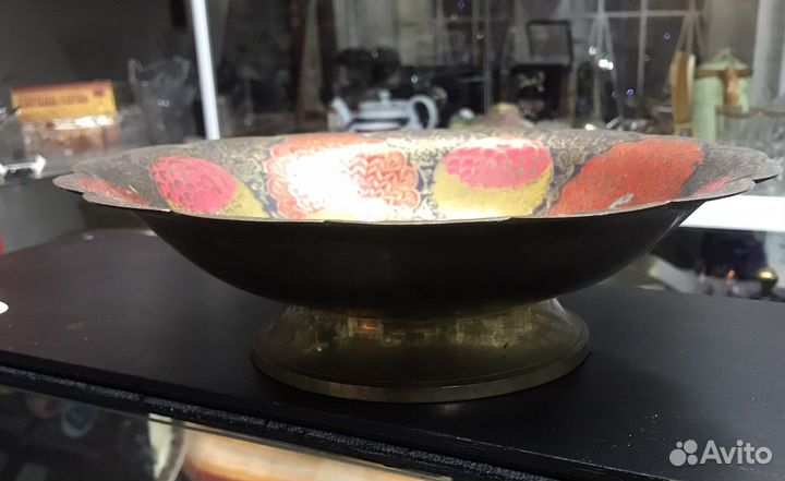 Фруктовница на ножке «Павлин» (Индия)