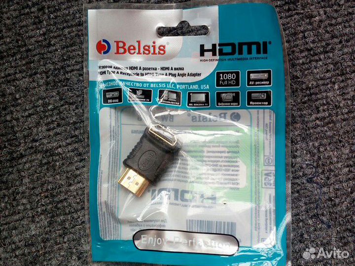 Переходник Belsis BW3336 hdmi угловой розетка/вилк
