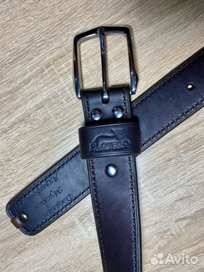 Ремень из натуральной кожи ручной работы