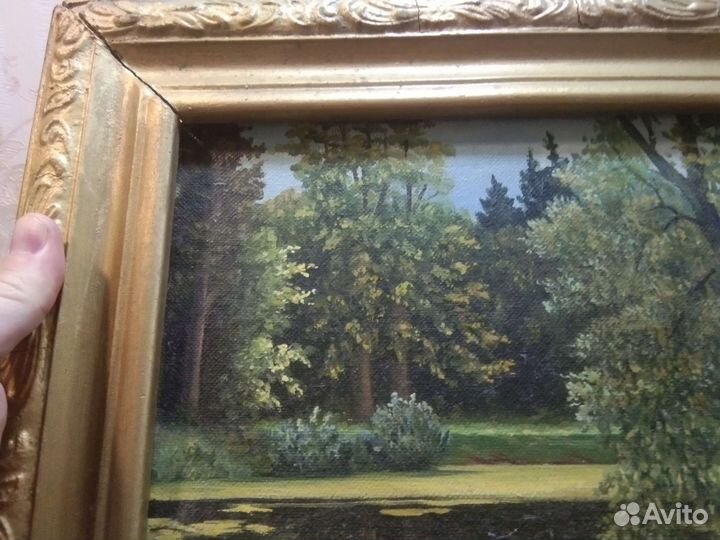 Картина маслом пейзаж лес