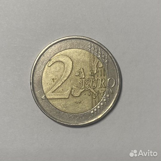 Редкая монета 2 Euro eypo Греция 2002 года