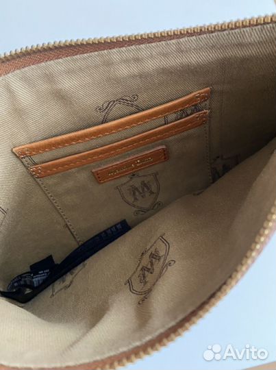 Кожаный клатч massimo dutti