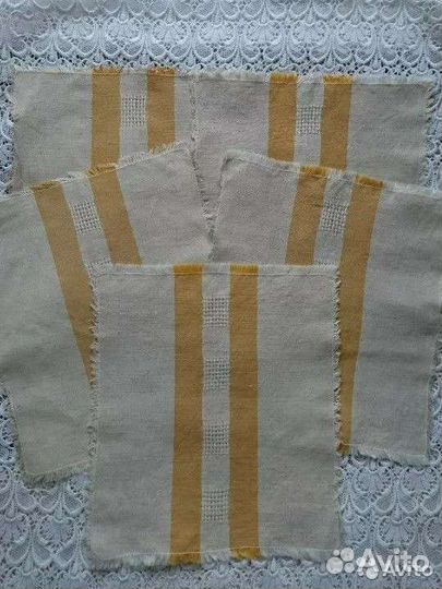 Советские льняные и х/б скатерти и салфетки