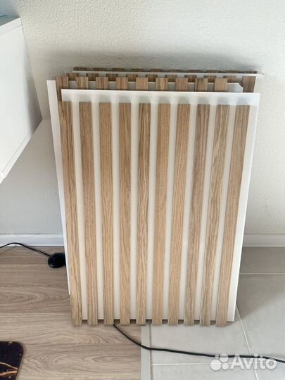 Реечные панели Дуб на белом