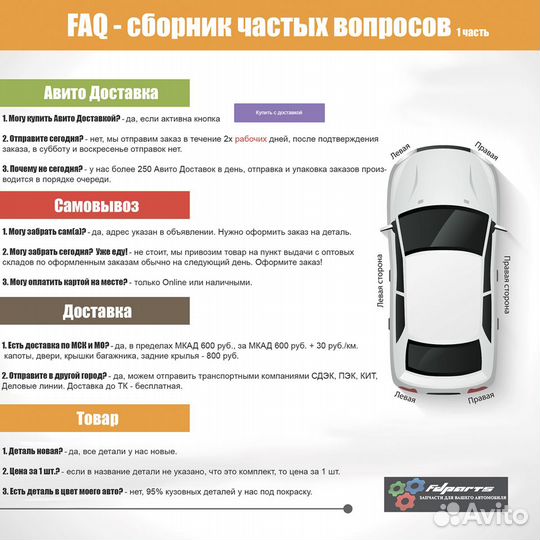 Фара правая Dodge Plymouth Voyager