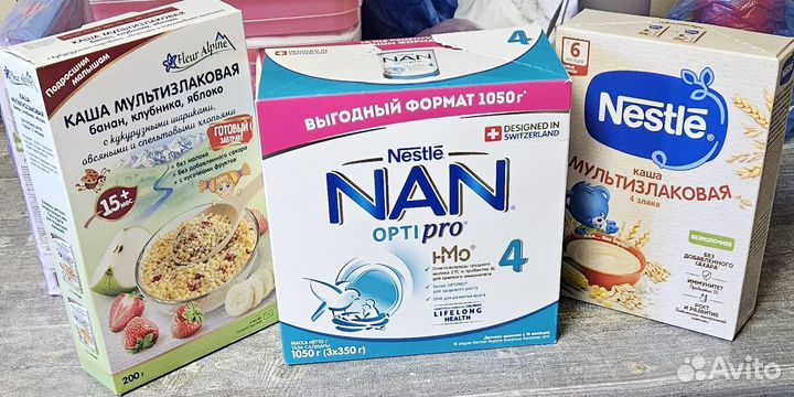 Смесь NAN 4 и Каши 2шт