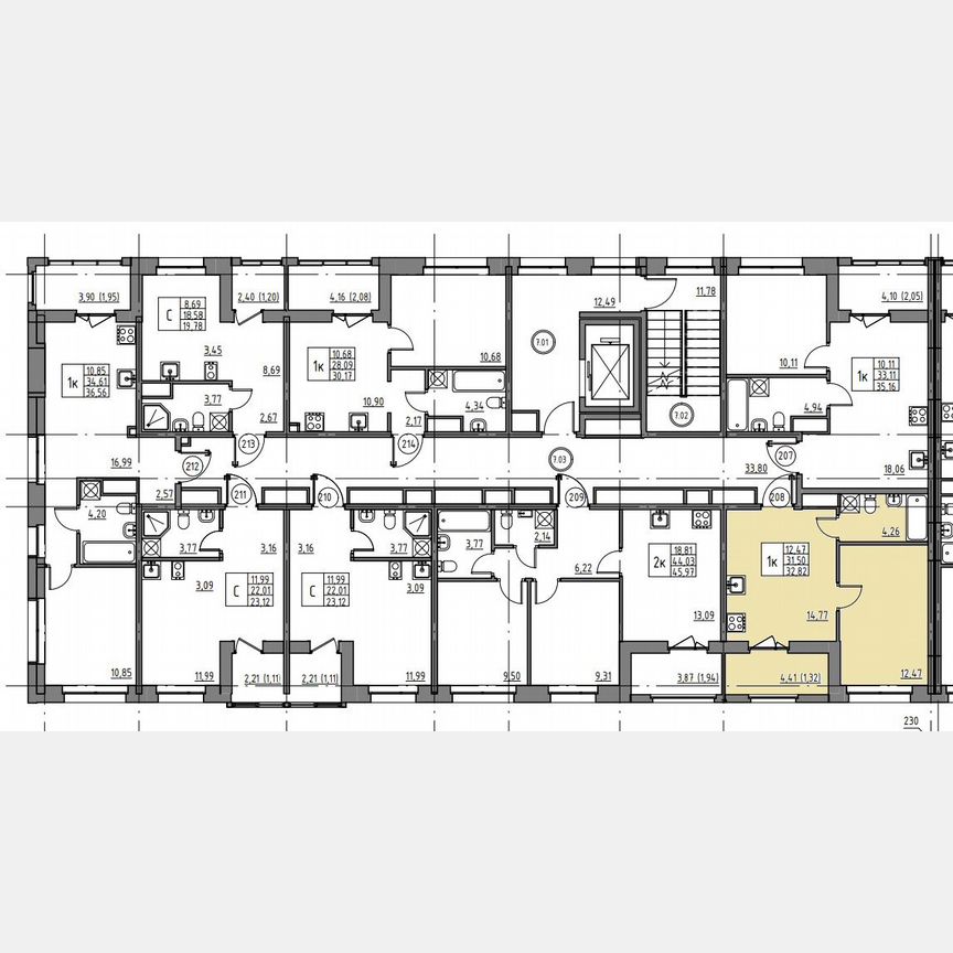 1-к. квартира, 33,7 м², 7/12 эт.