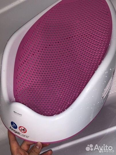 Горка для купания angelcare розовая