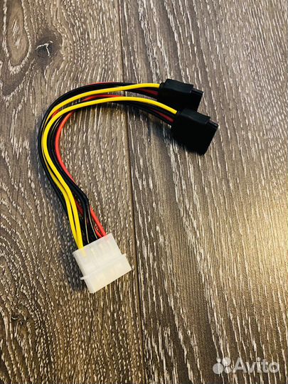 Переходник для блока питания 2xsata, 20см