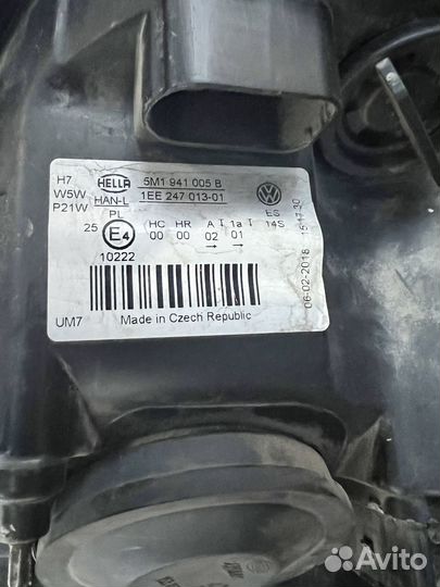 Фара VW Golf Plus передняя левая как новая